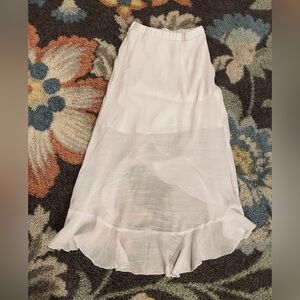 Amy’s Closet white ruffled maxi skirt